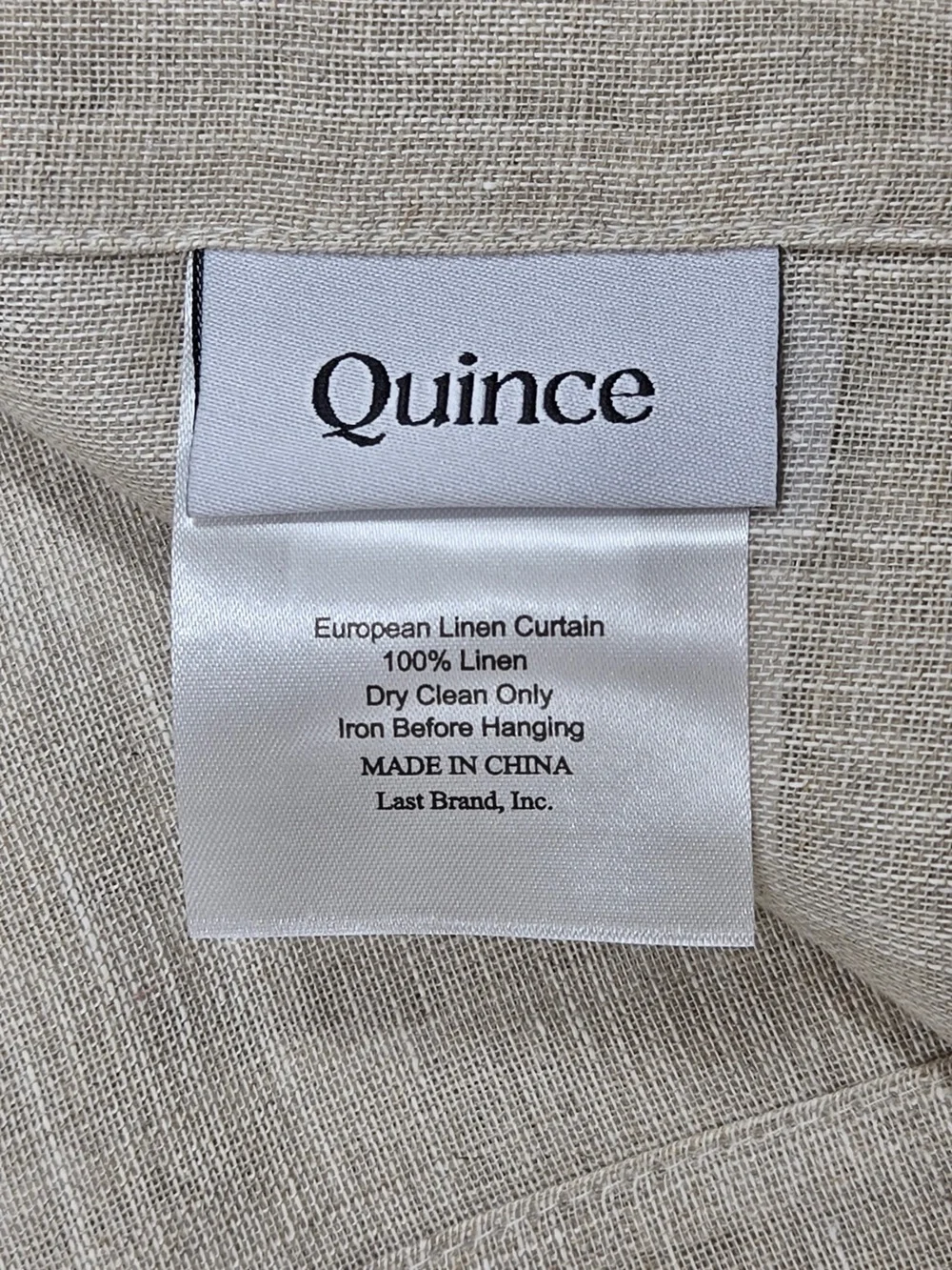 NWT QUINCE Set Of 2 48x108 European Linen Sheer Curtains Flax 9235